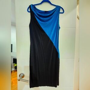 Mercer & Madison color block office dress size M/8, midi, covers knees